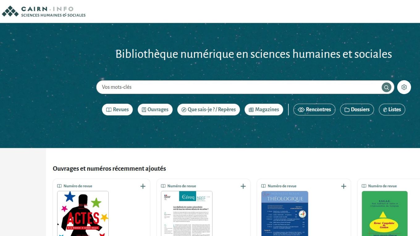Cairn.info fait sa rentr&eacute;e